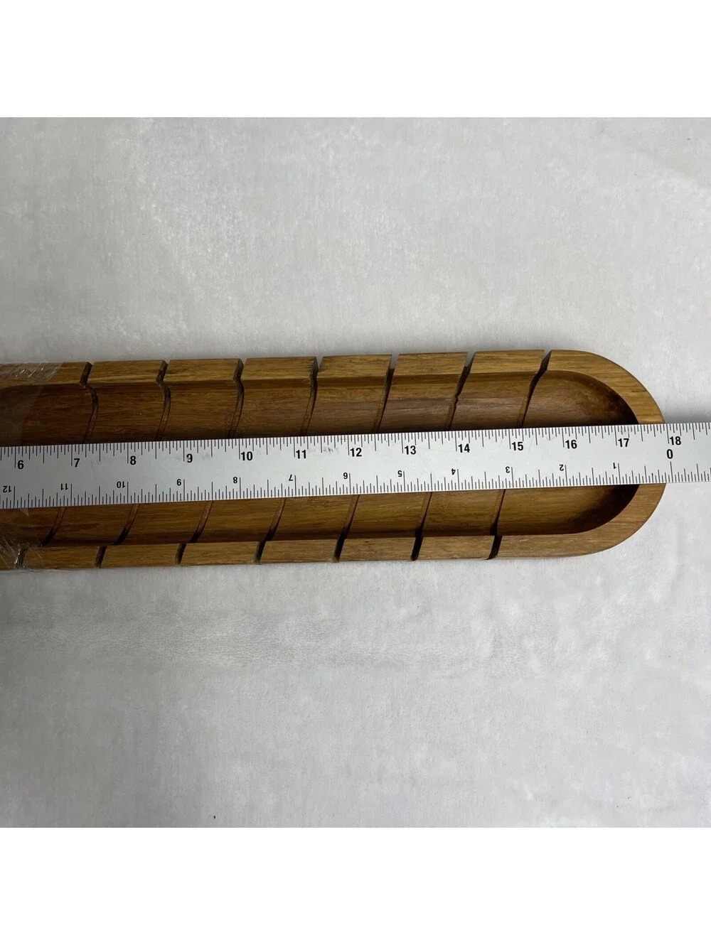 Bamboo Bread Cutting Board With Dipping Bowl 18 Inches